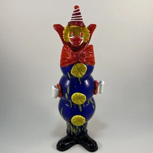 Vintage Murano Venetian Art Glass Clown 14" Figurine Hand Blown Italian Decor - Picture 1 of 19
