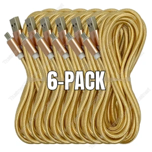 10Ft Micro USB Fast Charger Heavy Duty Charging Cable Cord For Samsung Android - Picture 1 of 11