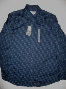 NEW GAZMAN MENS AUS DESIGNER NICE BLUE PATTERNED LONG SLEEVE SHIRT MEDIUM $89 - Picture 1 of 2