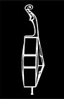 Upright Bass Decal x 2 Music Instrument Strings Vinyl Car Sticker Side view