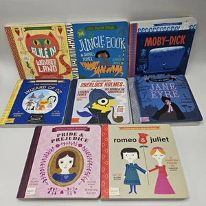 Lot 8 BABY LIT Board Books Counting Colors Animals Ocean Romeo Juliet Oz Adams - Imagen 1 de 9