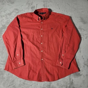Ralph Lauren Dress Shirt Custom Fit Red Embroidered Logo Size XXL - Picture 1 of 8