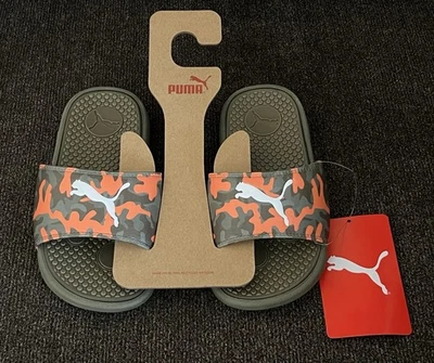 PUMA Kid's Cool Cat Camo Slides Sandals Little Boy Size 13C - Image 1 of 4