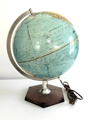 Globo Escaneo Hammond De Colección A/S Dinamarca Globo Mundial Iluminado Iluminado 1972 Foto 1 de 4