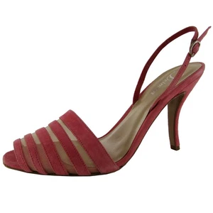 Delman Womens Adora Leather SlingBack Sandal, Watermelon/Nude, US 5.5 - Picture 1 of 3
