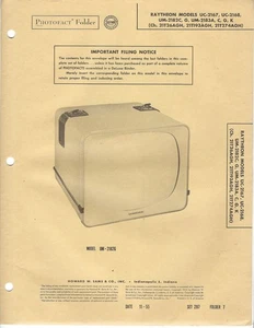 1955 Raytheon UC-2167 Television TV Photofact Manual Schematic UM-2182G 2168 - Picture 1 of 2