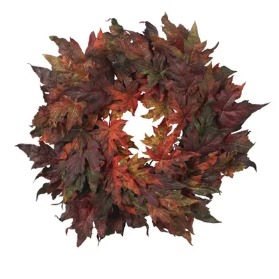 30In. Artificial Wreath with Autumn Maple Leaves - Image 1 of 4