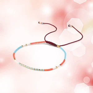 Pulsera tejida a mano pulseras de cuerda hechas a mano brazaletes de joyería de moda - Imagen 1 de 11