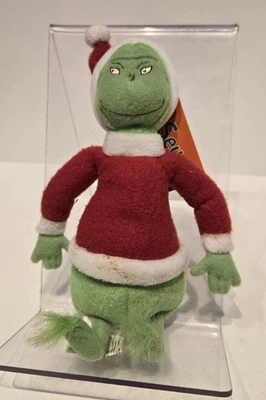 Винтажный 1998 Hallmark Гринч как Санта Bean сумка плюшевый Dr Seuss новый с Ярлыками ярлык - Изображение 1 из 3