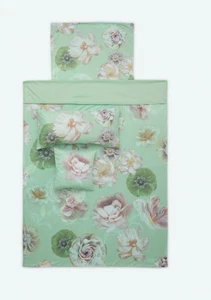 4tlg HSE Mikronesse ST Wende Bettwäsche Edelrose 135x200cm grün NEU - Bild 1 von 12