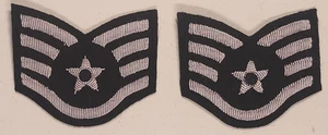 Kleines USAF Technical Sergeant (49-) (E-6) Bullion Rank Patch Paar - Bild 1 von 4