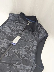 NWT Perry Ellis Motion Portfolio CAMO BLUE Quilted/Outerwear Zip Vest 3XLT New - Picture 1 of 10