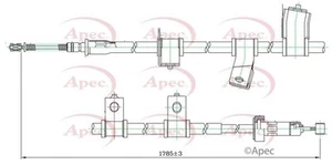 NEW APEC REAR RIGHT BRAKE BRAKING CABLE GENUINE OE QUALITY CAB1689 - Picture 1 of 4