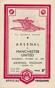 FA CHARITY SHIELD PROGRAMME 1948 Arsenal v Manchester United - Picture 1 of 1