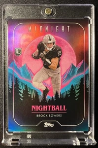 2024 Topps Midnight Brock Bowers Nightball RC Rookie Insert #NB-13 -Raiders - Picture 1 of 2