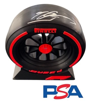 Charles Leclerc Signed Autographed 1:5th Scale F1 Tire Tyre PSA/DNA AUTO FERRARI - Image 1 of 4