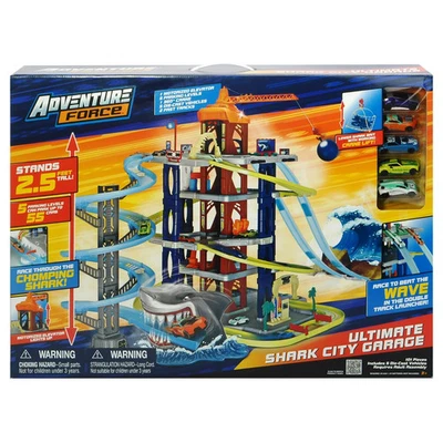 Adventure Force Ultimate Shark City Garage Diecast Track Playset 2.5 ft Tall NEW - Image 1 of 3