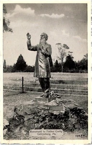 Monument to Father Corby Gettysburg Pennsylvania Irish Bridge Postcard Unused - Picture 1 of 2