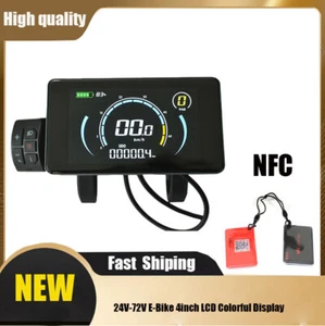 eBike 24V-72V 4inch LCD Colorful Display Power Speed Meter Gear Control NFC SDE - Picture 1 of 10