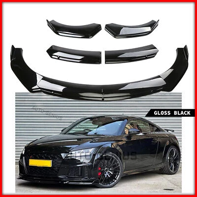 Parachoques delantero para Audi TTS Quattro cupé alerón labial divisor brillo estilo negro Foto 1 de 4