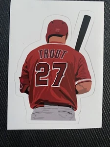 Mike Trout #27 ANAHEIM / LA ANGELS 2.8" x 4" STICKER Baseball Free Shipping - Picture 1 of 1