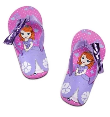 Disney Girl Sandals Flip Flop Princess Sofia Sz 11-12 - Image 1 of 2