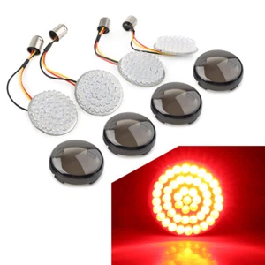 For Harley Dyna Touring Smoke 1157 Front Rear Turn Signals led lights - Picture 1 of 17