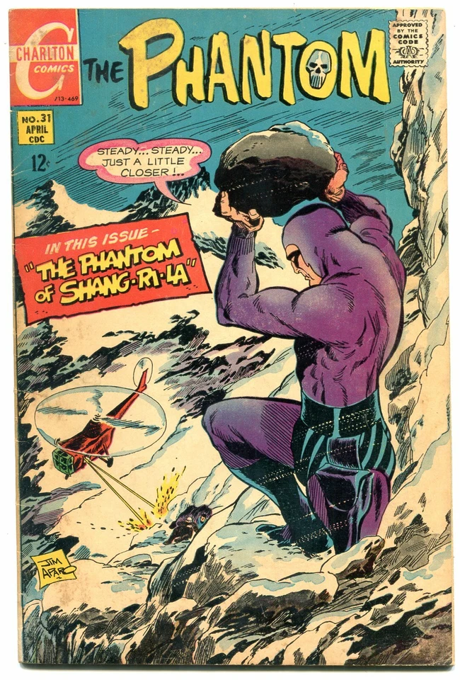 THE PHANTOM #31 1969-CHARLTON COMICS-HELICOPTER-APARO FN - Image 1 of 2