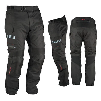 Motorcycle Trousers Waterproof Motorbike Textile Thermal Black All Sizes - Image 1 of 4