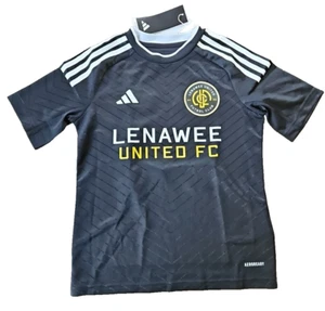 Adidas Boys Black Youth Soccer Campeon 23 Jersey Lenawee United Size S NEW - Picture 1 of 3