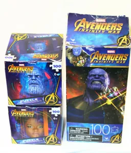 3 Disney's Marvel Thanos The Avengers Infinity War Jigsaw 100 pcs Puzzle Games - Picture 1 of 3