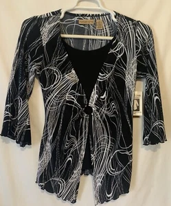 Notations 2-Fer Twin Set Blouse Size Medium Pit to Pit 20" - Picture 1 of 3