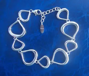 925 SILVER JASPER CONRAN ABSTRACT LOOP BRACELET & MATCHING NECKLACE IN VGC - Picture 1 of 15