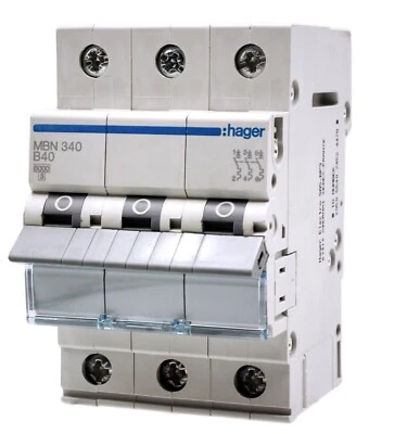 Hager MBN 340 LS Schalter B40 6kA Sicherung Automat Leitungsschutzschalter 40A