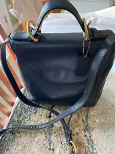 Bandolera Coach Rara Vintage con asa Soho #4158 en cuero negro y latón - Imagen 1 de 11