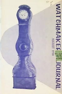 Aug 1958 Watchmakers Journal Waltham Waterbury Duofix Buren USPS Stamp - Picture 1 of 2