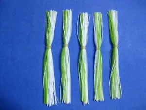 5 Blanco/Verde Gráfico 5-9270 Falda de silicona Repuesto Material Pestañas Cebo Spinner - Imagen 1 de 1