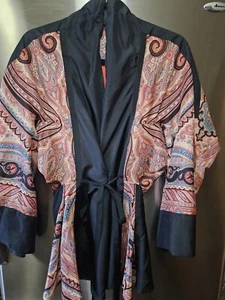 Etro ETRO Milano Gorgeous Silk Top Kimono Style Size 38 Multi Color Paisley - Picture 1 of 20