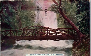 Minnehaha Falls, Water under the bridge, Minneapolis MN 1909 Vintage SB1 - Picture 1 of 2