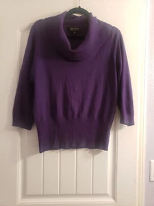 Jones New York Collection Lila Pullover Wasserfall Rollkragen L - Bild 1 von 2