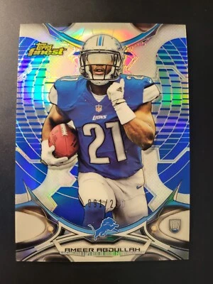 2015 Topps Finest Ameer AbdullahbBLUE REFRACTOR RC 91/250 card #139 - Image 1 of 3