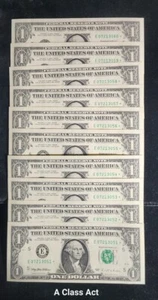 10 CONSECUTIVE 1995 $1 FRN FEDERAL RESERVE NOTE CH UNC RICHMOND F1921E* T3992 - Picture 1 of 6