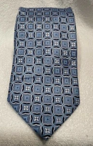 Saddlebred Handmade Designer Light Blue Geometric Design Tie NWOT - Picture 1 of 3