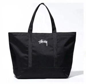 New STUSSY Tote Bag Black Logo embroidery Japan Free Shipping - Picture 1 of 3