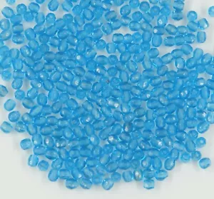 F3 AQ *** 60 perles à facettes verre de Bohême 3mm AQUAMARINE - Bild 1 von 2