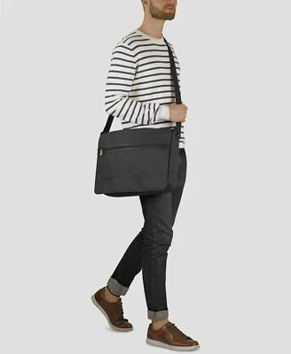 $321 Solo Masculino Preto Ombro Mensageiro Laptop Trabalho Escolar Bolsa de Viagem - Imagem 1 de 4