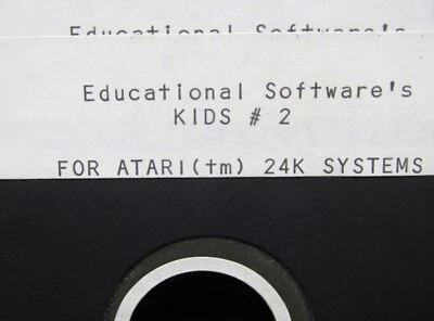 Kid's Program # 2, Atari 24K 5.25 / 5 1/4" Floppy Disk, Educational Software '83 - Image 1 of 3