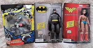 action figures BATMAN - WONDER WOMAN - GOO JIT ZU MARVEL NEW IN PACKAGES SET 3 - Picture 1 of 2