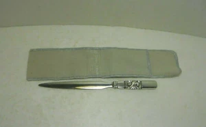Vintage Georg Jensen Denmark Sterling Silver Scroll Pattern Letter Opener Pouch - Picture 1 of 11