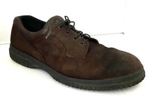 Ecco Soft womens 41 US 10 10.5 Dark Brown nubuck leather Shoes Comfort Portugal - Picture 1 of 7